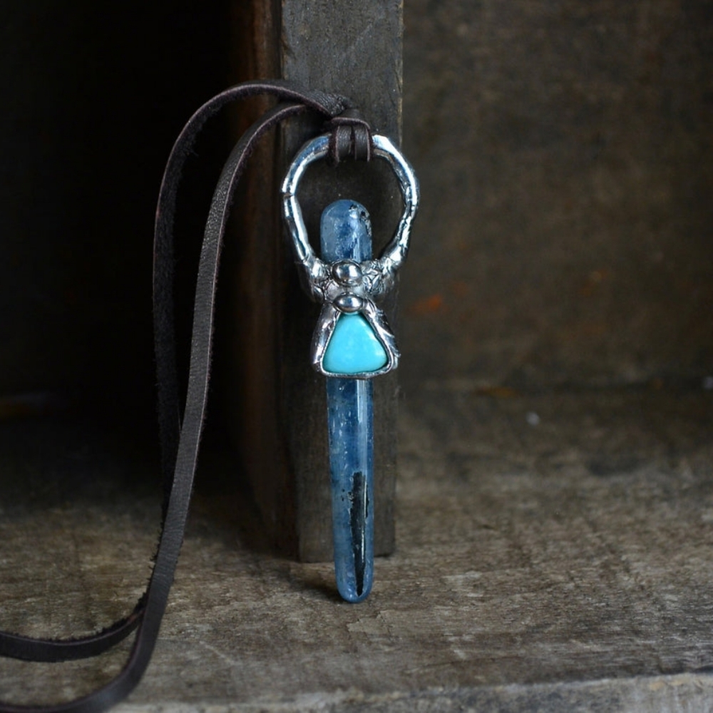 Kyanite turquoise necklace